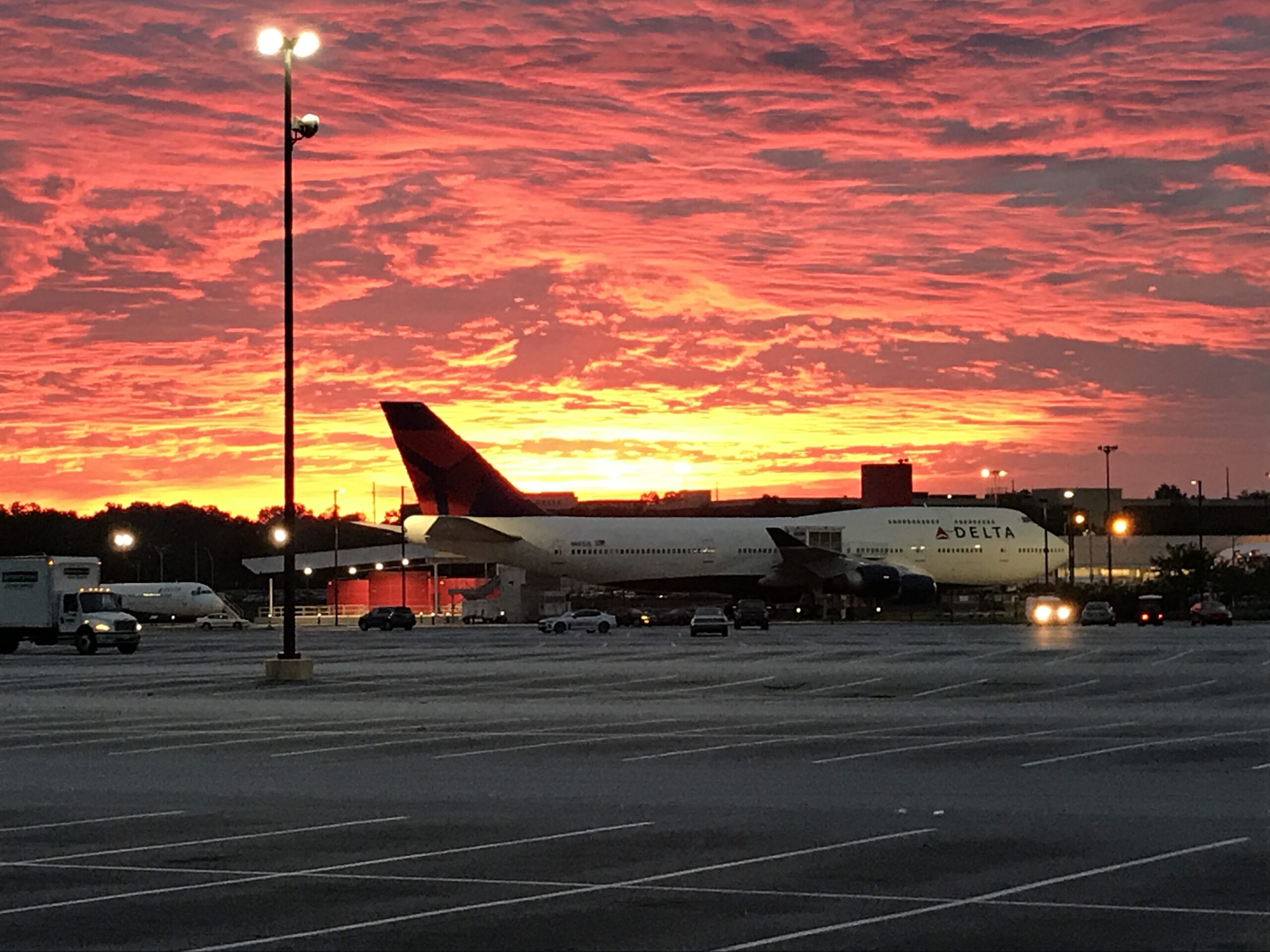 Delta Air Lines Lot at Sunrise
